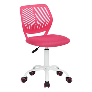 Pemberly Row Mesh Task Swivel Mesh Seating with Adjustable Height Chair for Teen