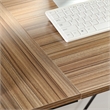 Pemberly Row 47'' Solid Wood Brown Wide Reversible Desk with 2 Shelves