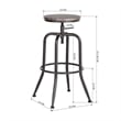 Pemberly Row Set of 2 Swivel Barstools Adjustable Height-Vintage Brown
