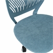 Pemberly Row Teen Fabric Task Chair with Breathable Mesh Backrest in Blue