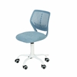Pemberly Row Teen Fabric Task Chair with Breathable Mesh Backrest in Blue