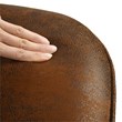 Pemberly Row Contemporary Suede Fabric Dining Chairs Set of 4-Brown