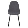 Pemberly Row Contemporary Fabric Dining Chairs Set of 4-Grey