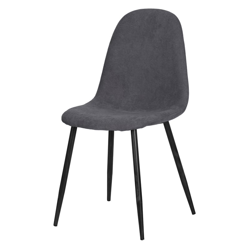 Pemberly Row Contemporary Fabric Dining Chairs Set of 4-Grey