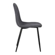 Pemberly Row Contemporary Fabric Dining Chairs Set of 4-Grey