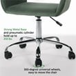 Pemberly Row Contemporary Velvet Office Chair Chrome Base-Cactus