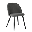 Pemberly Row Contemporary Upholstered Fabric Dining Chair Set of 2 in Grey