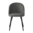 Pemberly Row Contemporary Upholstered Fabric Dining Chair Set of 2 in Grey