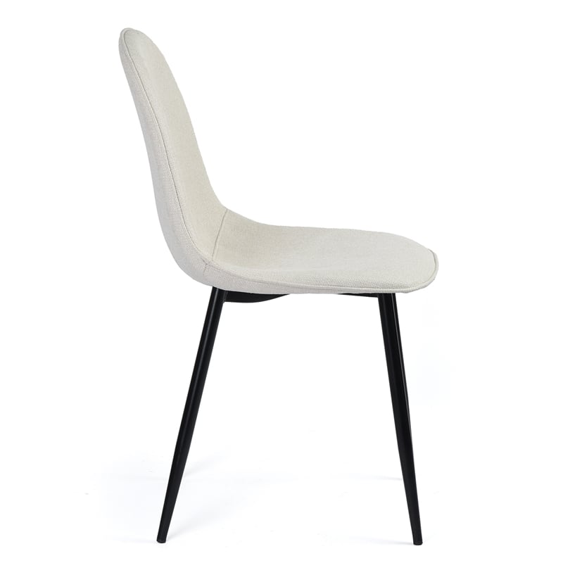 Pemberly Row Contemporary Set of 4 Dining Chair- Beige Fabric