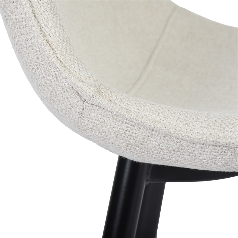 Pemberly Row Contemporary Set of 4 Dining Chair- Beige Fabric