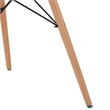 Pemberly Row Modern Round Dining Table with White Top and Wooden Legs