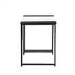 Pemberly Row Black and White Industrial Computer Desk with Storage Shelves