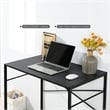 Pemberly Row Black Modern Minimalist Style Compact Industrial Computer Desk