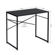 Pemberly Row Black Modern Minimalist Style Compact Industrial Computer Desk