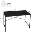 Pemberly Row Black Spacious Work Surface Modern Industrial Computer Desk