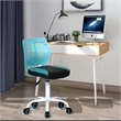 Pemberly Row Blue and Black Mesh Back Office Armless Task Chair