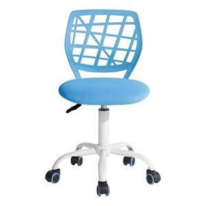 Pemberly Row Blue Ergonomic Office Chair-Adjustable Armless Task Chair