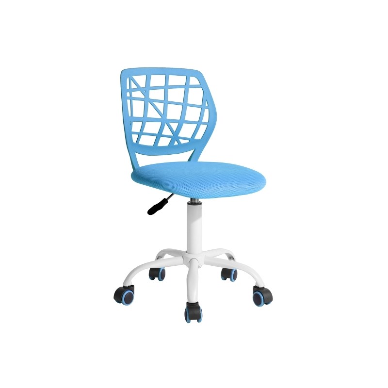Pemberly Row Blue Ergonomic Office Chair-Adjustable Armless Task Chair
