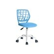 Pemberly Row Blue Ergonomic Office Chair-Adjustable Armless Task Chair