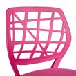 Pemberly Row Pink Mesh Back Office Chair-Adjustable Armless Task Chair