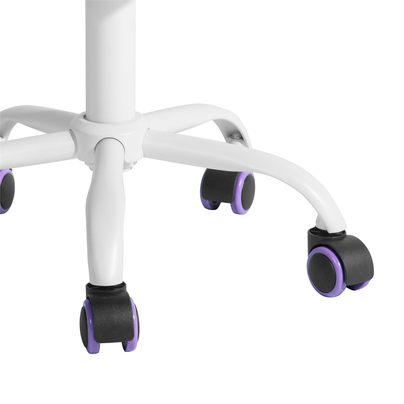 Pemberly Row Purple Mesh Back Office Chair-Adjustable Armless Task Chair