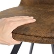 Pemberly Row Brown Suede Upholstered Kitchen Chairs-Comfortable Seat