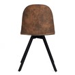 Pemberly Row Brown Suede Upholstered Kitchen Chairs-Comfortable Seat