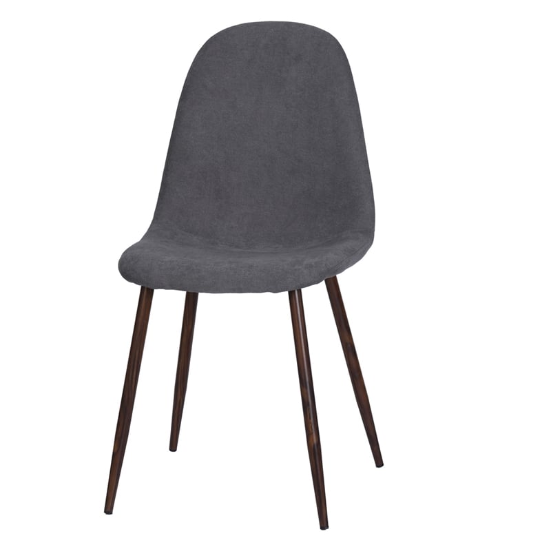 Pemberly Row Grey Fabric Upholstered Kitchen Chairs-Comfortable Seat