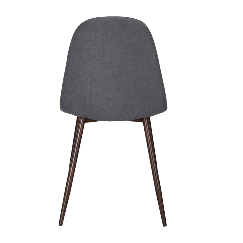 Pemberly Row Grey Fabric Upholstered Kitchen Chairs-Comfortable Seat
