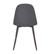 Pemberly Row Grey Fabric Upholstered Kitchen Chairs-Comfortable Seat