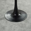 Pemberly Row Modern Black Round Dining Table with MDF Table Top