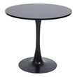 Pemberly Row Modern Black Round Dining Table with MDF Table Top