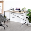 Pemberly Row Modern 47-Inch Computer Desk and Workstation Table-Oak