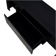 Pemberly Row Black TV Stand with LED RGB Lights Flat Screen TV Cabinet Black