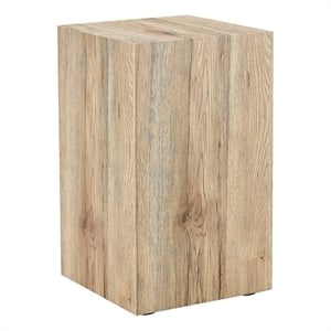 Pemberly Row Rustic Solid Wood Coffee Table with Cube Design-Natural