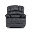 Pemberly Row Manual Recliner Chair in Fabric for Living Room-Dark Gray