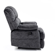 Pemberly Row Manual Recliner Chair in Fabric for Living Room-Dark Gray