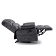 Pemberly Row Manual Recliner Chair in Fabric for Living Room-Dark Gray