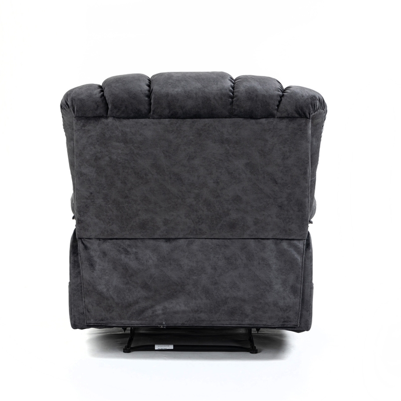 Pemberly Row Manual Recliner Chair in Fabric for Living Room-Dark Gray