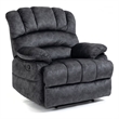 Pemberly Row Manual Recliner Chair in Fabric for Living Room-Dark Gray