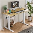 Pemberly Row Height Adjustable Electric Standing Ergonomic Computer Desk-Yellow