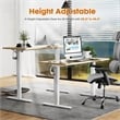 Pemberly Row Height Adjustable Electric Standing Ergonomic Computer Desk-Yellow