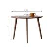 Pemberly Row Mid-Century Modern Wooden Side Walnut Table with Round Top