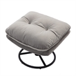 Pemberly Row Modern Swivel Lounge Chair with Ottoman&Velvet Upholstery-Gray