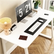 Pemberly Row Modern Minimalist Console Table with Sturdy Metal Frame White