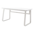 Pemberly Row Modern Minimalist Console Table with Sturdy Metal Frame White