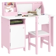 Pemberly Row Toddler Desk and Chair Set Kids Writing Desk Study-Pink