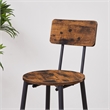 Pemberly Row Rustic Industrial Bar Stools with Adjustable Height-Rustic Brown