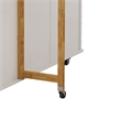 Pemberly Row Kitchen Island Cart with 2 Door Cabinet and Three Drawers-White
