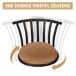 Pemberly Row Metal Bar Stools for Home with Adjustable Leg Set of 3 Brown